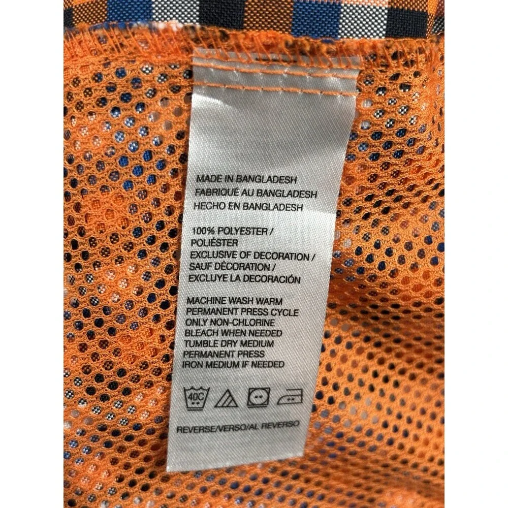 Izod Golf Plaid Shorts Mens Performance Size 36 White Blue Orange Checkered EUC